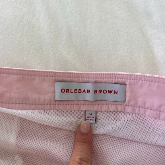 Orlebar Brown Bulldog OB Classic Swim Shorts in Pink Sand Trunks, Size 34 - Picture 6 of 16